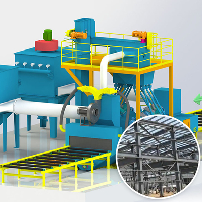 Steel Structural Parts Steel Shot Blasting Machine Cleaning Solutions